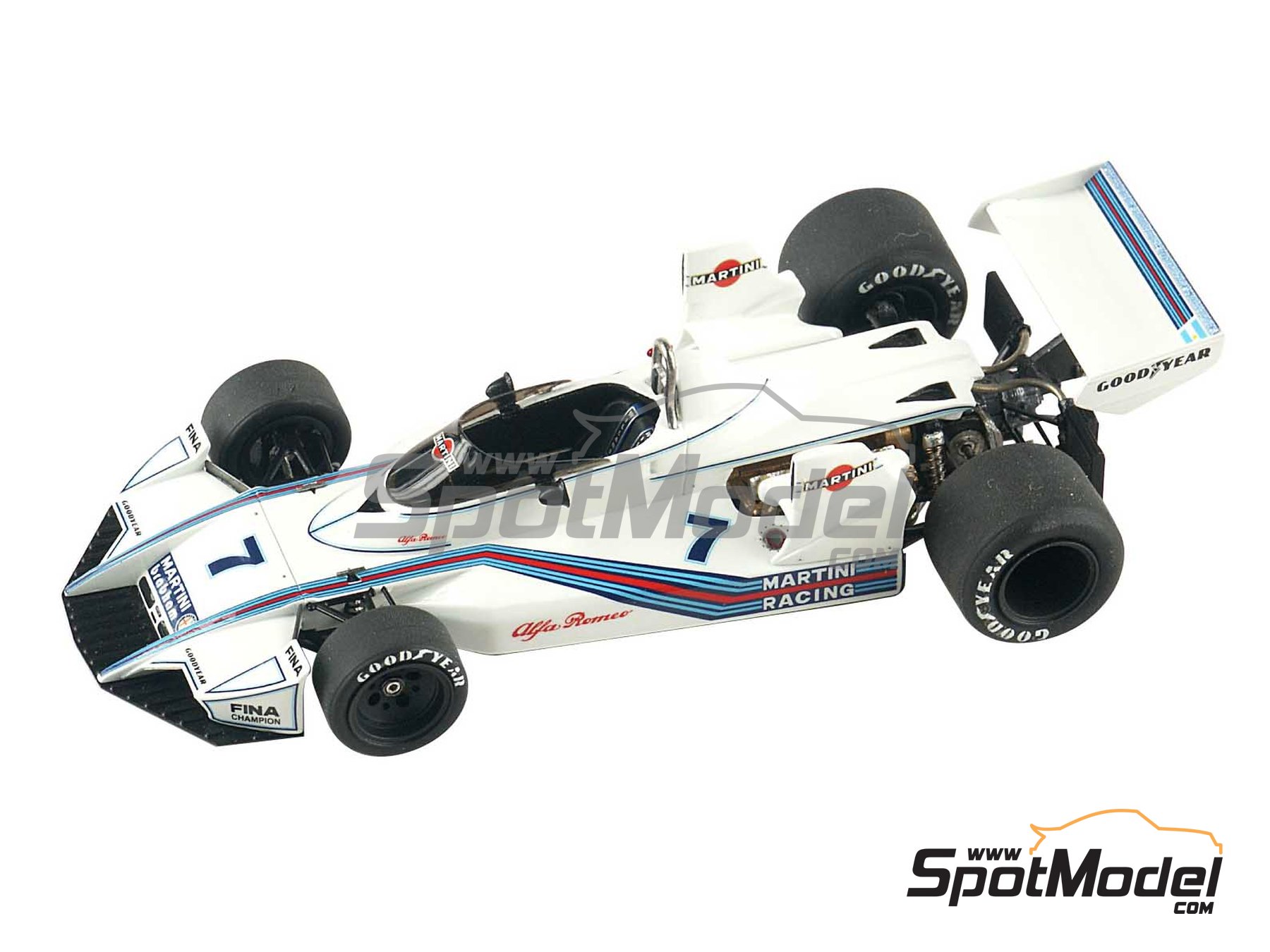 Brabham Alfa Romeo BT45 Brabham Racing Organisation Team sponsored by  Martini Racing - Press version 1975. Marking / livery in 1/43 scale  manufactured